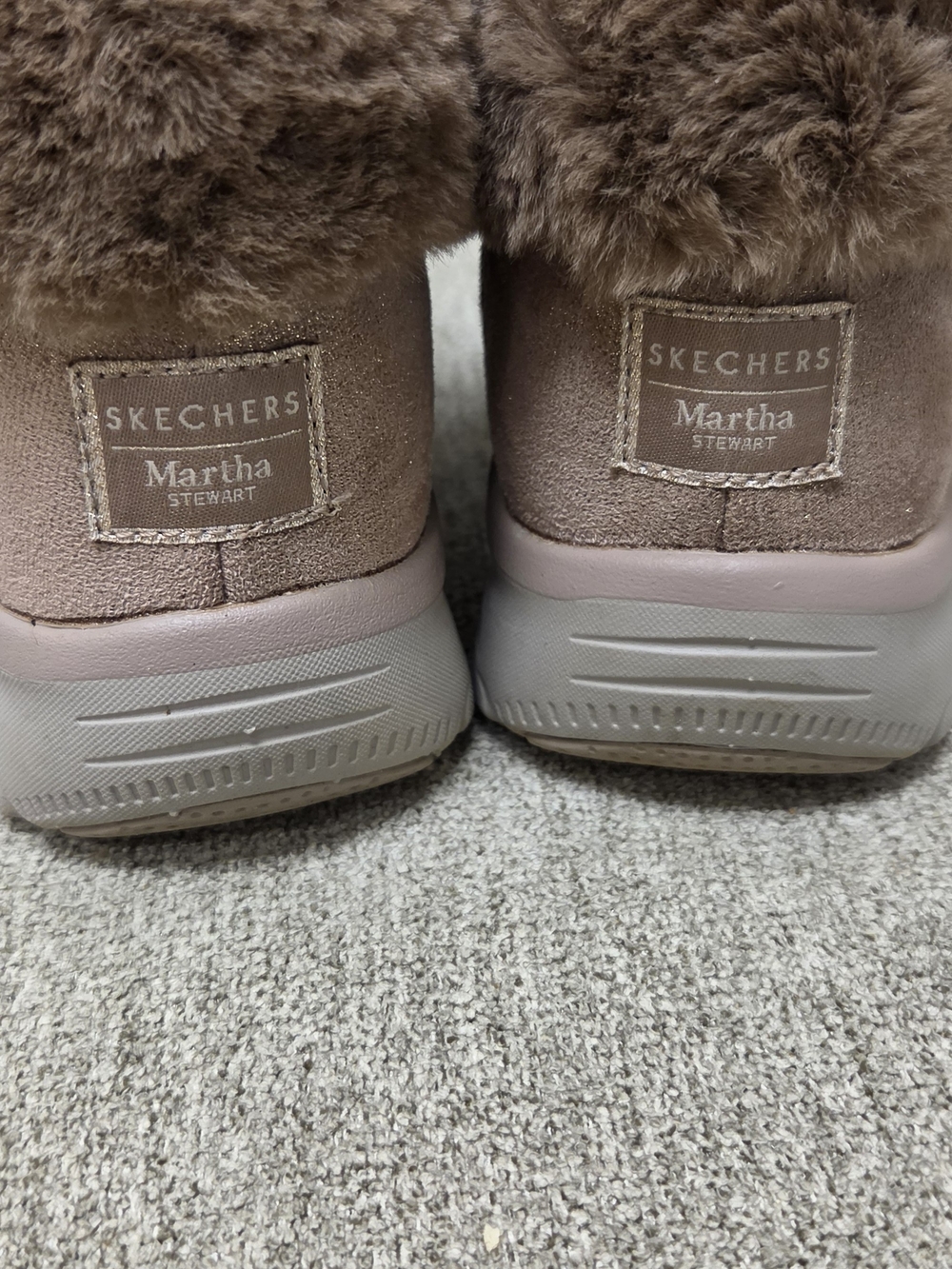 Skechers Sparkle Faux-Fur Cuff Slip-On Boots - Picture 2 of 3